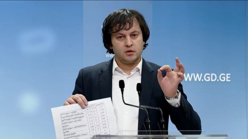 ირაკლი კობახიძე: „PVT-ის პირველადი მონაცემებით "ოცნებას" 4-ით ნაკლები მანდატი ერგებოდა“