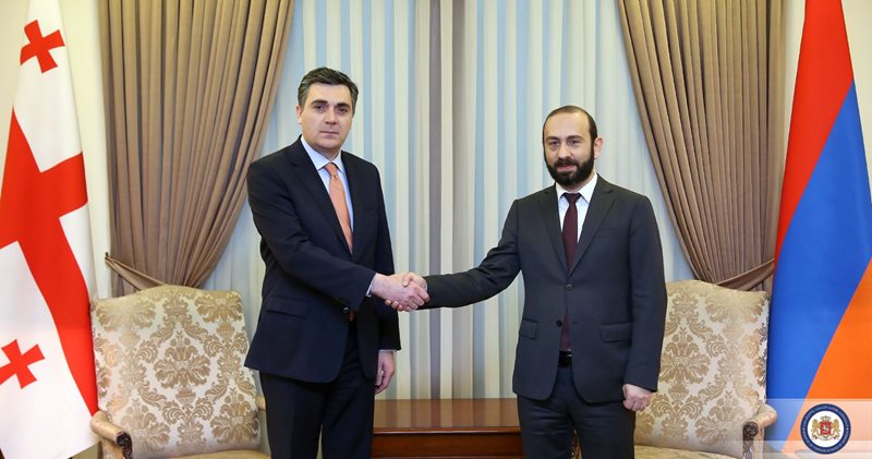 ილია დარჩიაშვილი სომხეთის საგარეო საქმეთა მინისტრ არარატ მირზოიანს შეხვდა