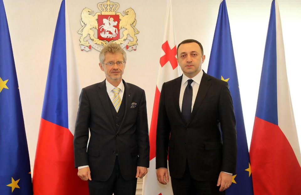 ირაკლი ღარიბაშვილი ჩეხეთის პარლამენტის სენატის პრეზიდენტს მილოშ ვისტრჩილს შეხვდა