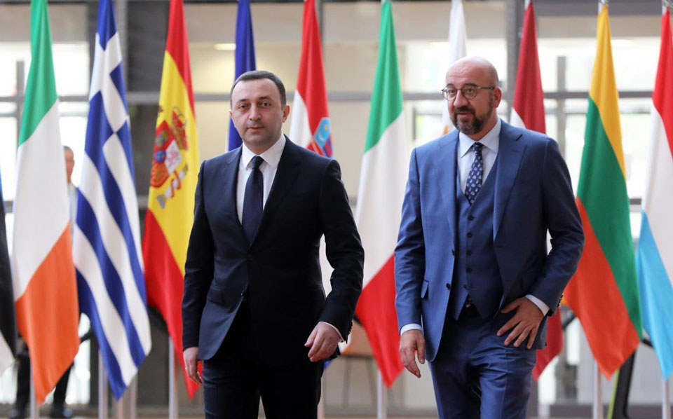 ირაკლი ღარიბაშვილმა შარლ მიშელთან შეხვედრაზე ევროკავშირში საქართველოს განაცხადის განხილვის პროცესზე ისაუბრა