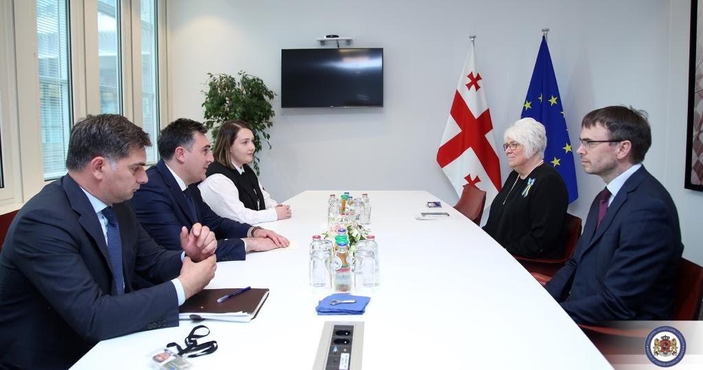ილია დარჩიაშვილი ბრიუსელში ევროპარლამენტარებს შეხვდა