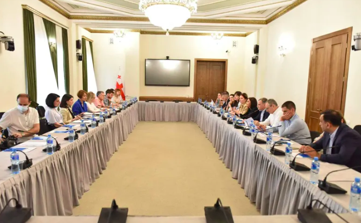 საპარლამენტო ოპოზიციური პარტიების ნაწილი არასამთავრობო ორგანიზაციების წარმომადგენლებს ხვდებიან