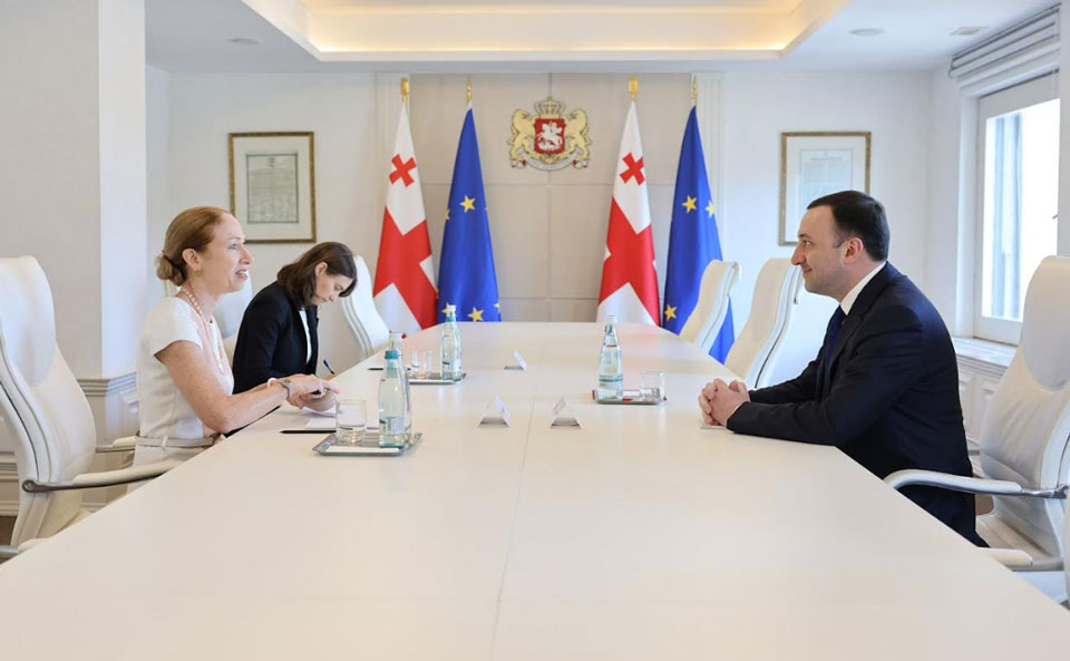 ირაკლი ღარიბაშვილმა კელი დეგნანთან გამოსამშვიდობებელი შეხვედრა გამართა