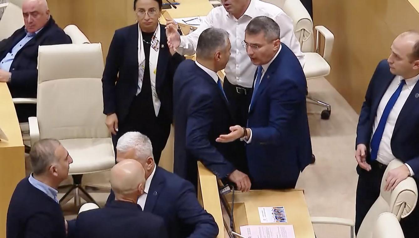 პარლამენტის პლენარულ სხდომაზე ხმაური და სიტყვიერი დაპირისპირება იყო